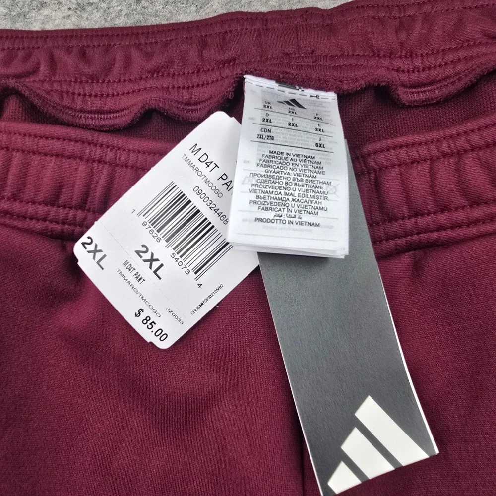 Adidas Arizona State Sun Devils Mens 2XL Maroon Athletic Pants NWT NCAA ASU